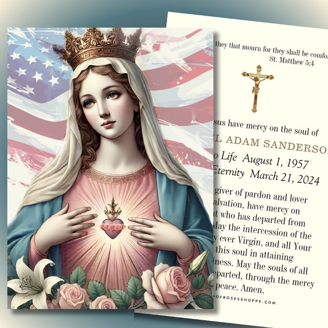 Photo Funéraire Sympathy American Flag (Créateur téléchargé)