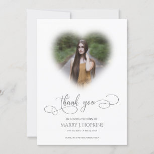 Photo Funeral Calligraphy Script Merci Cartes