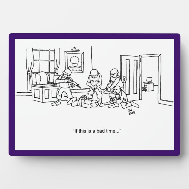 Photo Funny Swat Team Business Plaque (Devant)