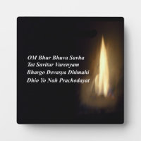 Gayatri Mantra Prière Om / Aum Bhur Bhuvah, Plaque