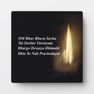 Photo Gayatri Mantra Prière Om / Aum Bhur Bhuvah, Plaque