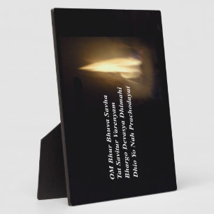 Photo Gayatri Mantra Prière Om Bhur Bhuvah, Plaque