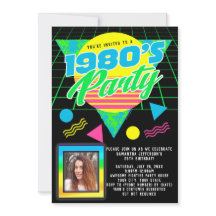 Photo Geometric 1980s Retro 80s Birthday Party