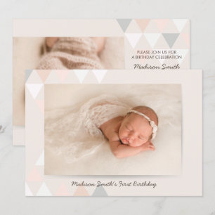 Photo géométrique simple Invitation fête d'anniver