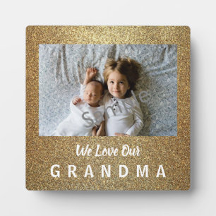 Photo Gold Glittery Love Grand-mère Plaque