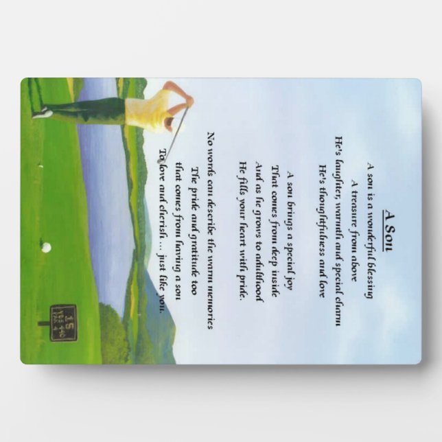 Photo Golf Design - Son poem Plaque (Devant)