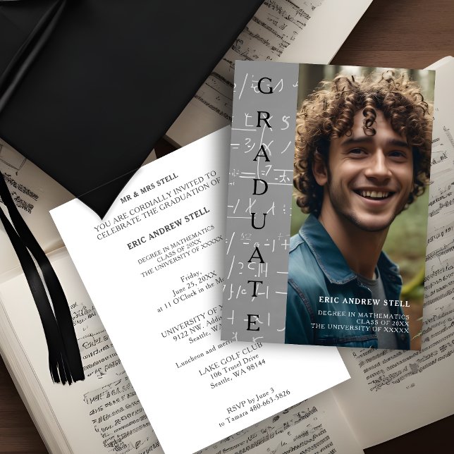  Photo Graduate Degree in Maths Invitation Einladung (Photo Graduate Degree in Maths Invitation. )