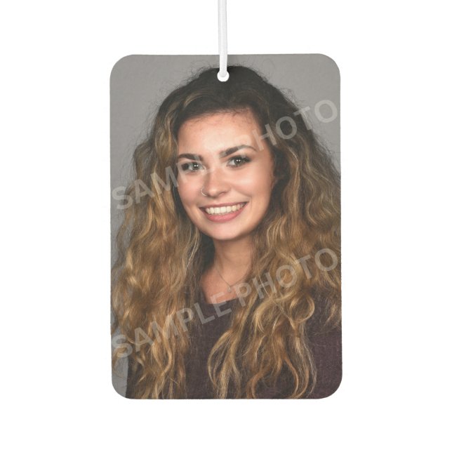 Photo Graduation Announcement Blue Autolufterfrischer (Vorderseite)