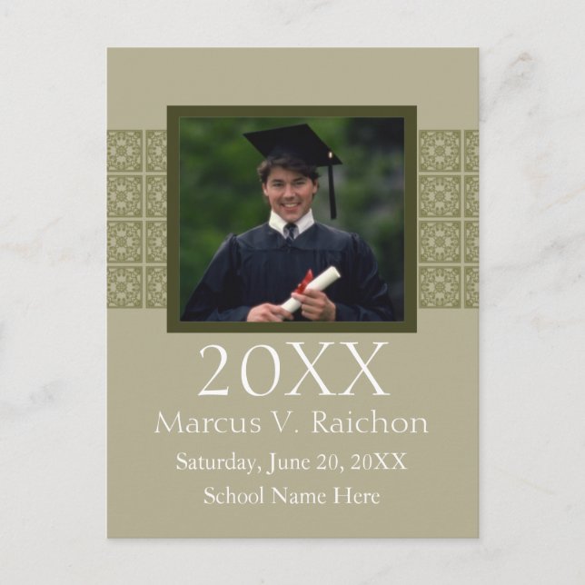 Photo Graduation Invitations Couleur claire (Devant)
