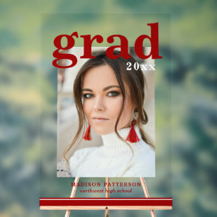 Photo Graduation Party Élégant Script moderne