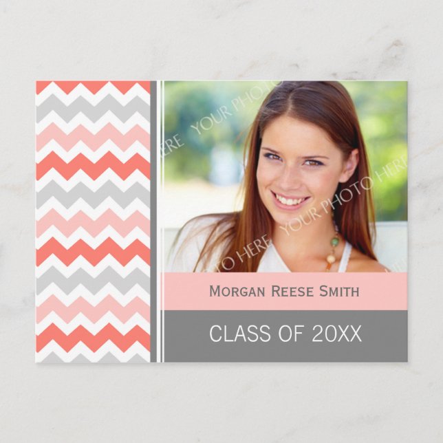 Photo Graduation Party Invitation Carte postale Ch (Devant)