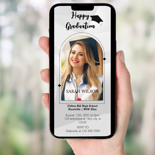 Photo Graduation Party Invitations téléphoniques (Créateur téléchargé)