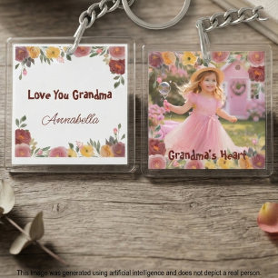 Photo Grand-mère Florale – Cadeau Souvenir