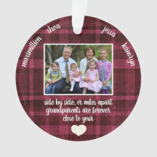 Photo Grand-parents près de votre coeur Plaid Noël