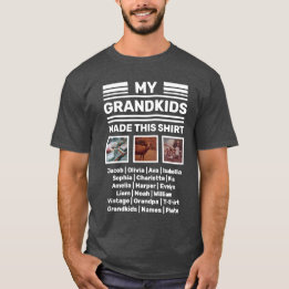 Photo Grand-père T-Shirt avec les noms de petits e