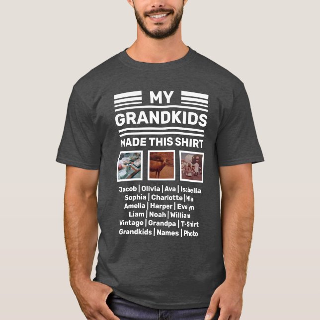 Photo Grand-père T-Shirt avec les noms de petits e (Devant)