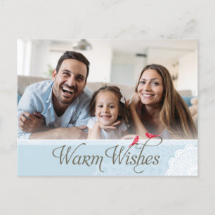 PHOTO GREETING CARTE POSTALE jolies voeux chauds b