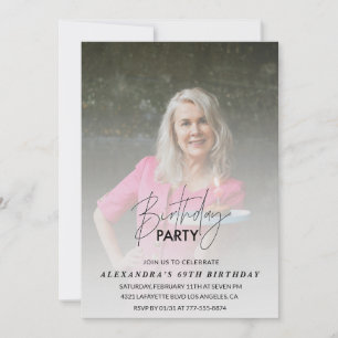 Photo Grey 69e anniversaire invitation