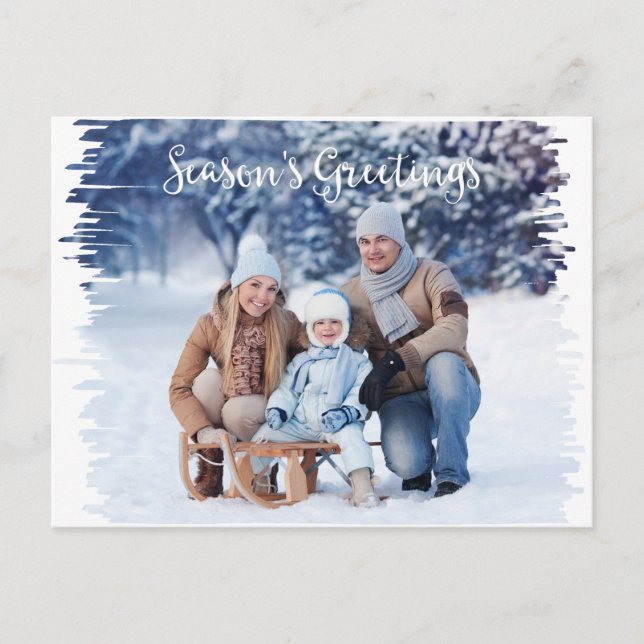 Photo Holiday Postcard Marker Frame Template Feiertagspostkarte (Vorderseite)
