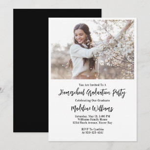 Photo Homeschool Graduol Party Invitation