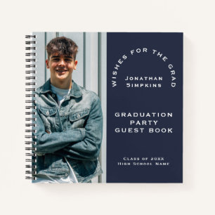 Photo Homme Graduation 2024 Party Navy livre d'or
