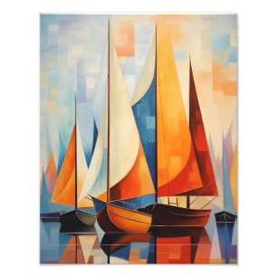 Photo Horizons Sereins : Impression d'art de voilier abs
