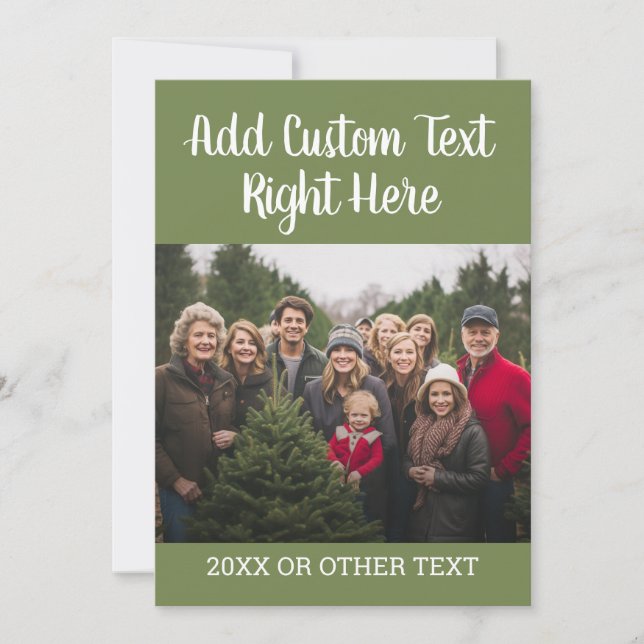 Photo horizontal avec texte de script et carte d'a (Devant)