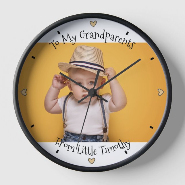 Photo Horloge Cute et Playfull Mur Horloge Cadeau (Recto)