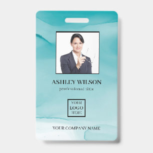 Photo ID Entreprise Sur Le Badge D'Encre D'Alcool 