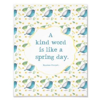 Photo Impression 8x10 - Citation sur la gentillesse