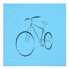 Photo Impression d'art de ligne de vélo