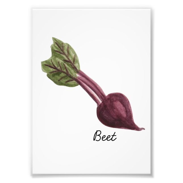 Photo Impression de betterave aquarelle (Devant)