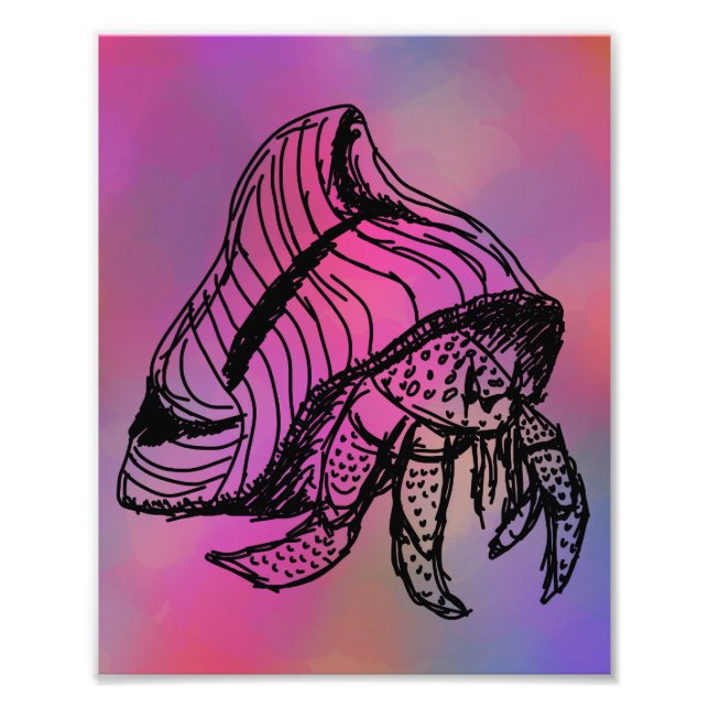 Photo Impression de crabe hermite (Devant)