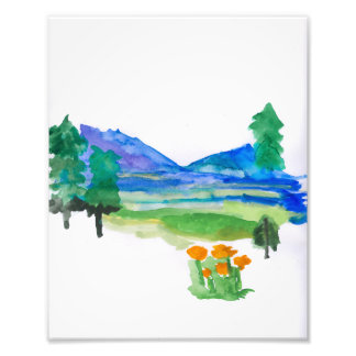 Photo Impression de l'aquarelle Yosemite