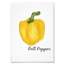Impression de poivron Bell aquarelle