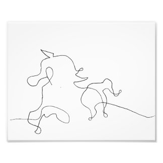 Photo Impression du dessin de ligne de cheval