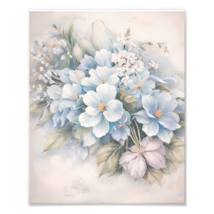 Photo Impression florale vintage Cottage Core pour encad