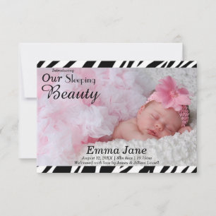 Photo Imprimé Zèbre - Faire-Part de Naissance 9x13
