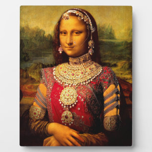 Photo Indian Royal Monalisa - Tabletop Plaque with Easel
