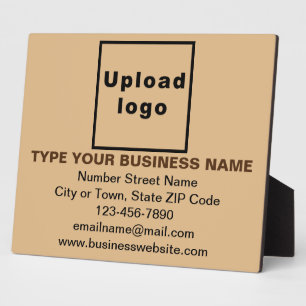 Photo Information d'affaires Plaque rectangulaire Brown 