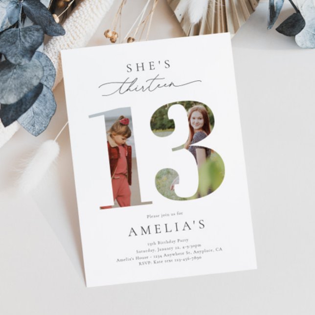 Photo Invitation à l'anniversaire du 13e anniversa (Créateur téléchargé)