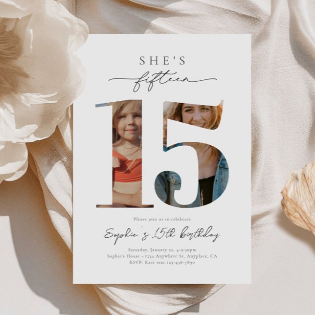 Photo Invitation à l'anniversaire du 15e anniversa (Créateur téléchargé)