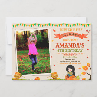 Photo Invitation d'anniversaire d'automne