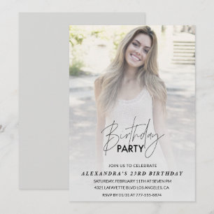 Photo Invitation de 23e anniversaire Birthday Part