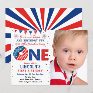 PHOTO - Invitation pour un 1er anniversaire le 4 j