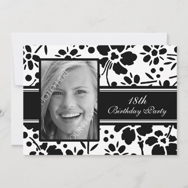 Photo Invitations à la fête du 18e anniversaire (Devant)