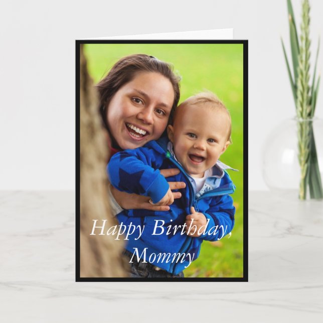 Photo Joyeux anniversaire maman - Carte de voeux (Devant)