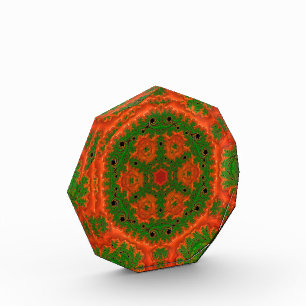 Photo Kaleidoscope orange et vert Bloc octogonal