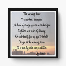 La Plaque de l'aube du matin