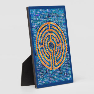 Photo LABYRINTH IV Plaque 5x7 avec chevalet - Bleu